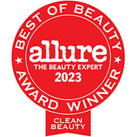 2023 allure best of beauty clean beauty award winner badge